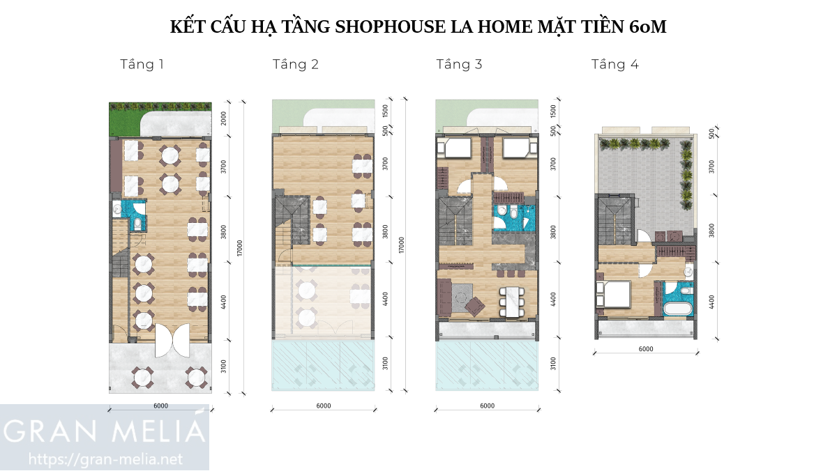 Thiết Kế Linh Hoạt Shophouse La Home Long An Lộ Giới 60m